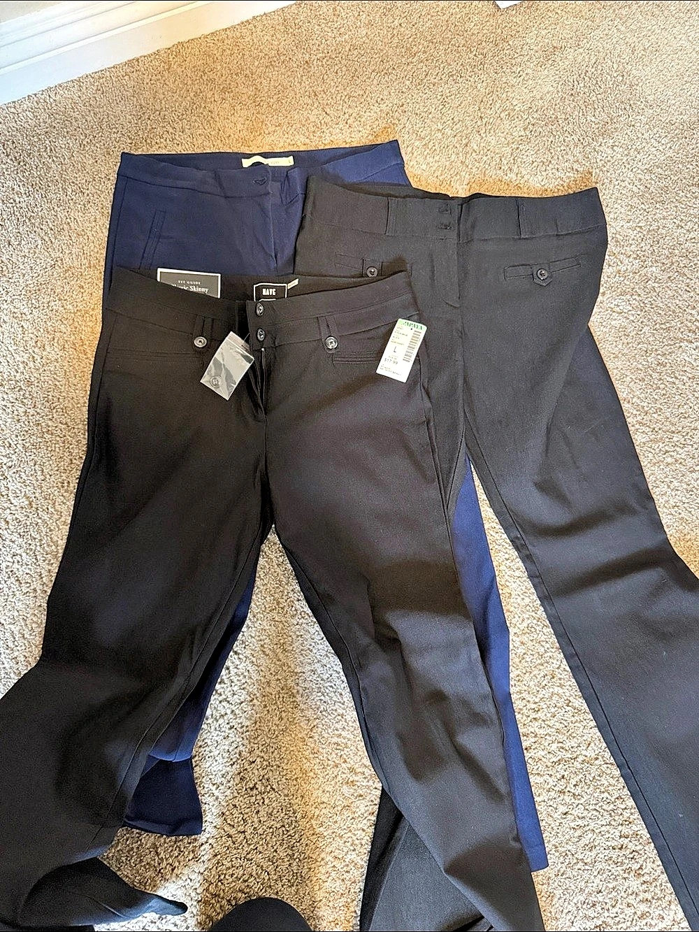 Have Classic Skinny Pants 2-Pack Black & Navy Large